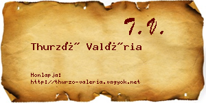 Thurzó Valéria névjegykártya